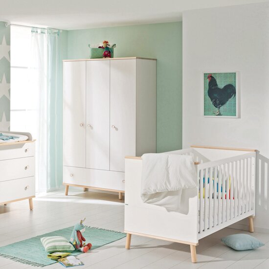 Ylvie Armoire 3 portes Blanc Craie  de Paidi Ylvie Armoire 3 portes Blanc Craie  de Paidi
