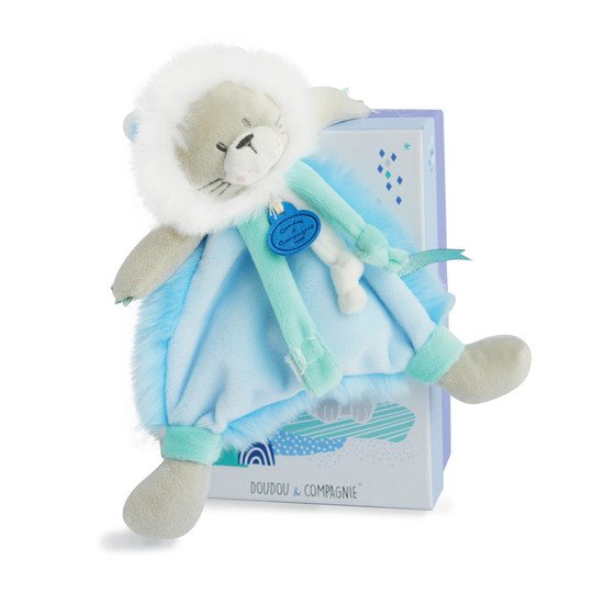 Artikcool Lion attache sucette Bleu / Blanc  de Doudou et Compagnie