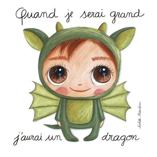 Tableau Dragon 30 x 30 cm de Label Tour