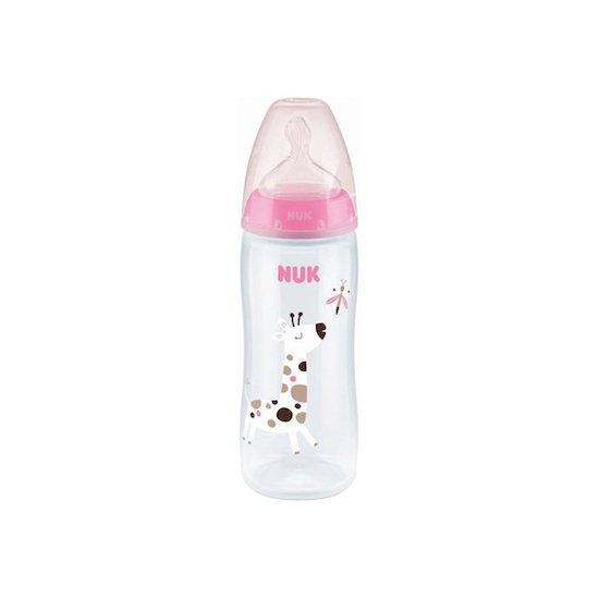 Biberon First Choice+ Temp Control Silicone Rose clair 360 ml de Nuk