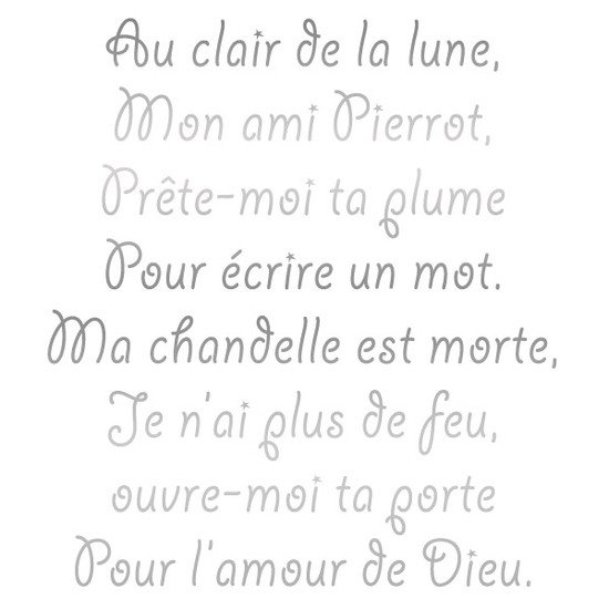 Stickers Au clair de la lune