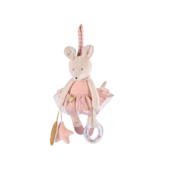 La Petite École de Danse Peluche d'Activités à Suspendre Souris Rose  de Moulin Roty La Petite École de Danse Peluche d'Activités à Suspendre Souris Rose  de Moulin Roty