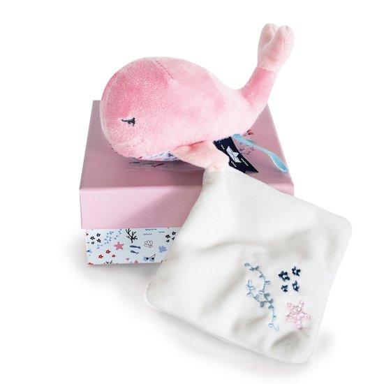 Baleine avec Doudou Rose  de Doudou et Compagnie