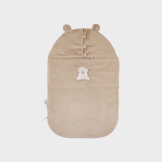 Nid d'ange en Veloudoux Fluffy, Orso et Lily Beige 0-6 mois de Noukies