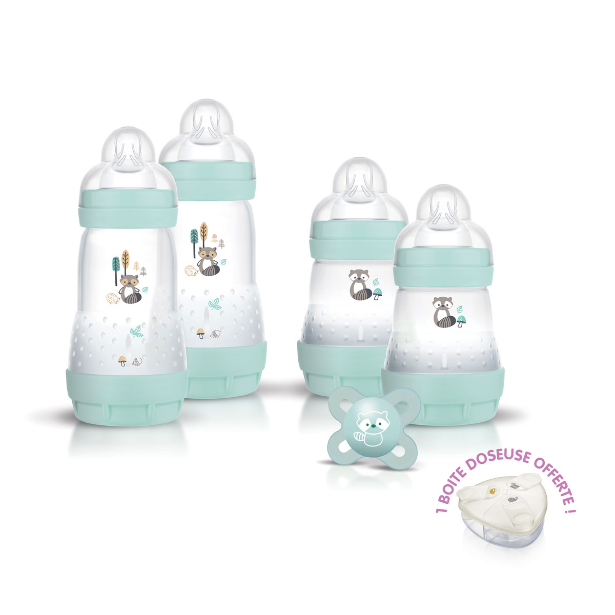 Lot de 3 Biberons Easy Start anti-colique Débit 2 Aqua 260 ml de Mam,  Biberons PP (polypropylène) : Aubert