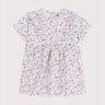 Robe bébé en coton manches courtes imprimée à fleurs