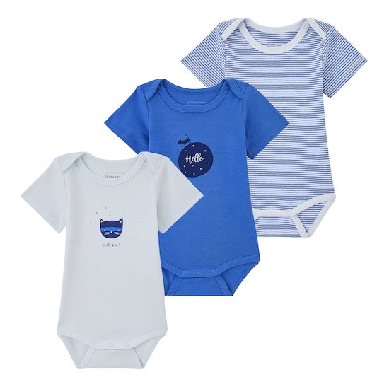 Lot 3 bodies Hello Bleu sky  de P'tit bisou