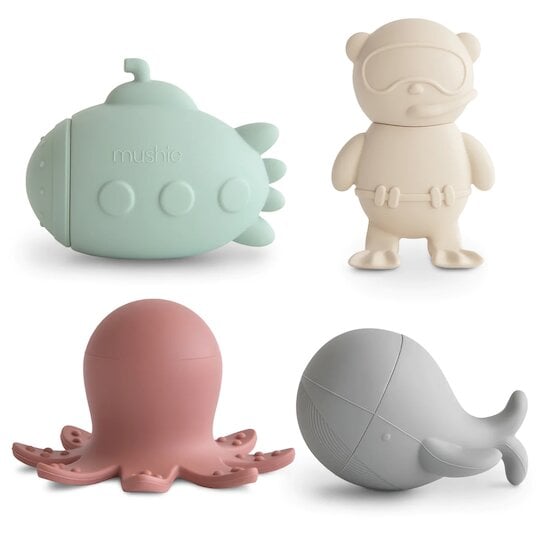 Lot de 4 jouets de bain Sealife   de mushie