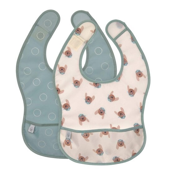 Tiny Team Lot 2 Bavoirs avec Poche Chien  de Lässig