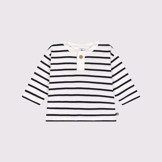 Tee-shirt à manches longues en coton Smoking  de Petit Bateau