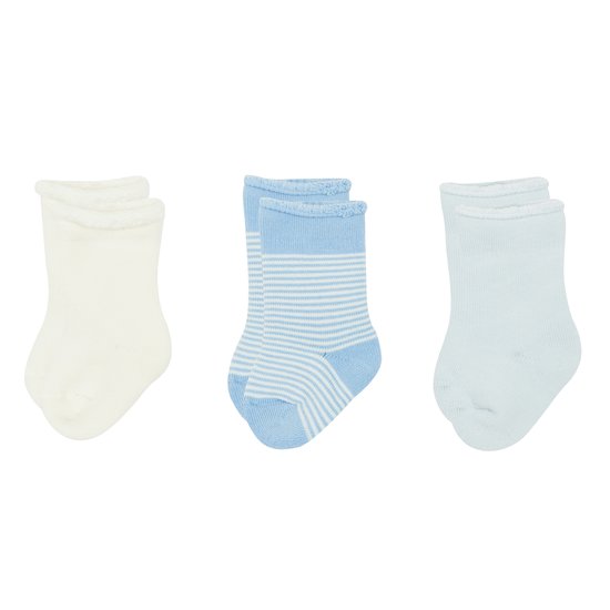 Trio de chaussettes bébé en tricot Bleu 15/18 de Petit Bateau