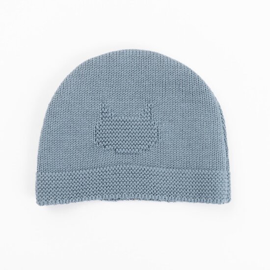 Petits chats Bonnet en tricot Bleu Orage de La Manufacture de Layette Aubert Dernière chance sur la Puériculture !
