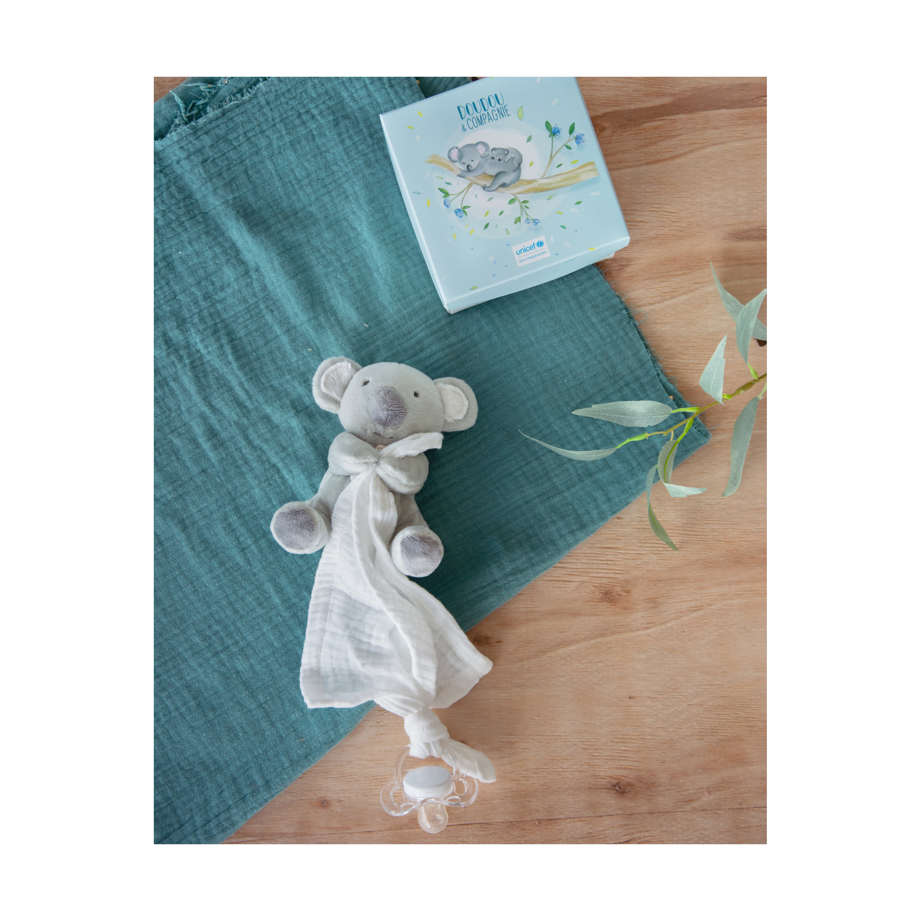 Doudou plat pantin Koala Boh'aime (12 cm)