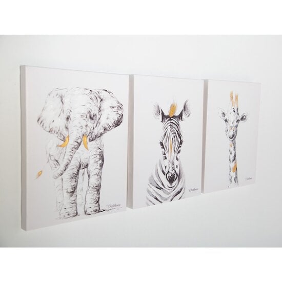 Tableau Zèbre 30 x 40 cm de Childhome