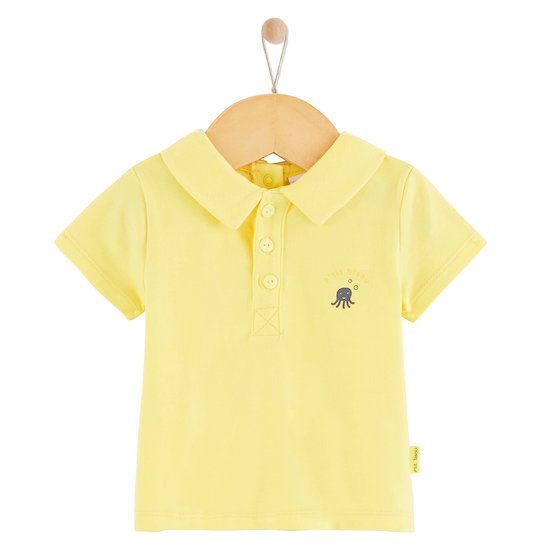 Polo manches courtes Trop Chou Jaune citron  de P'tit bisou