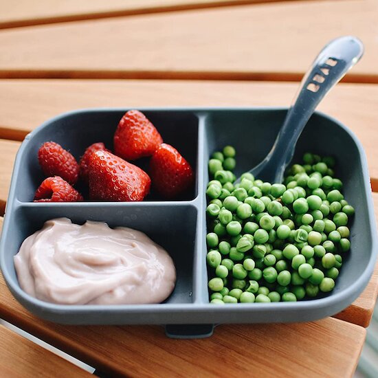 Assiette compartimentée silicone Mineral  de Béaba
