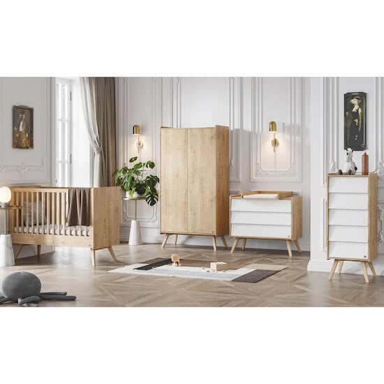 Chambre Vintage : Lit 70x140+ armoire + commode   de Vox