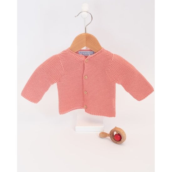 Gilet en coton Rose  de La Manufacture de Layette