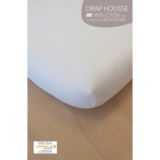 Drap housse en coton bio  60 x 120 cm de Kadolis