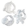 Lot de 3 anneaux de dentition crystal clear