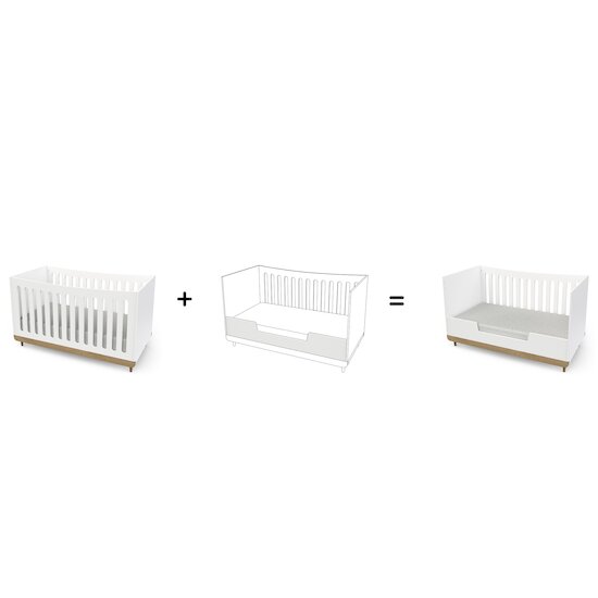 Scandinave Kit Évolutif Blanc 70 x 140 cm de CBA Meubles Scandinave Kit Évolutif Blanc 70 x 140 cm de CBA Meubles