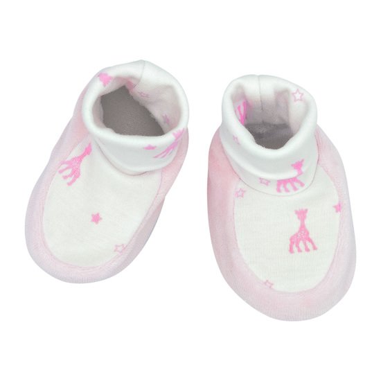 Sophie la girafe chaussons naissance Rose 0-1 mois de Trois Kilos Sept