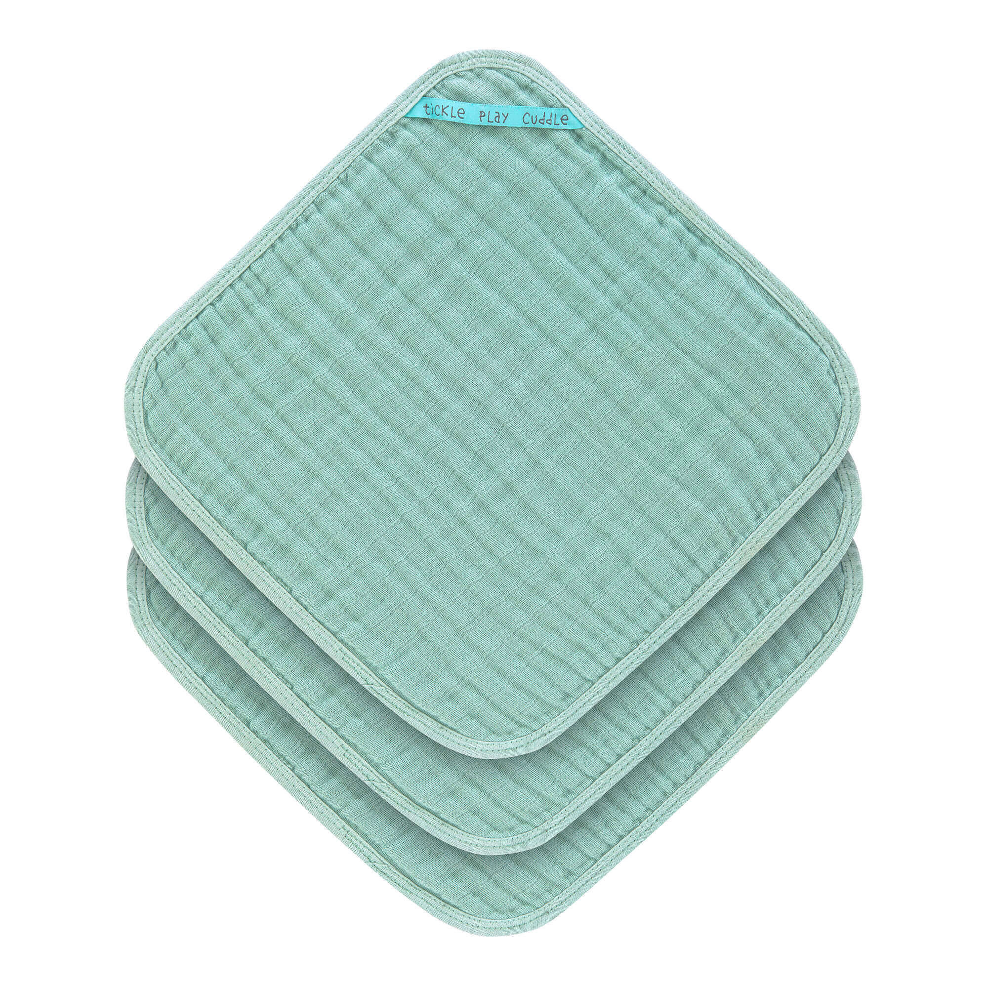 Lot De 3 Debarbouillettes En Mousseline Vert Menthe De Lassig Langes Aubert Lot De 3 Debarbouillettes En Mousseline Vert Menthe De Lassig Langes Aubert