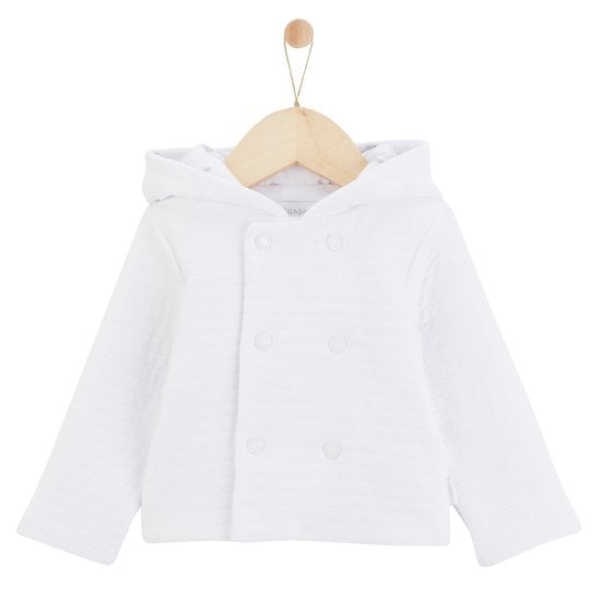 Veste à capuche Lapin Câlin Blanc 0 mois de P'tit bisou