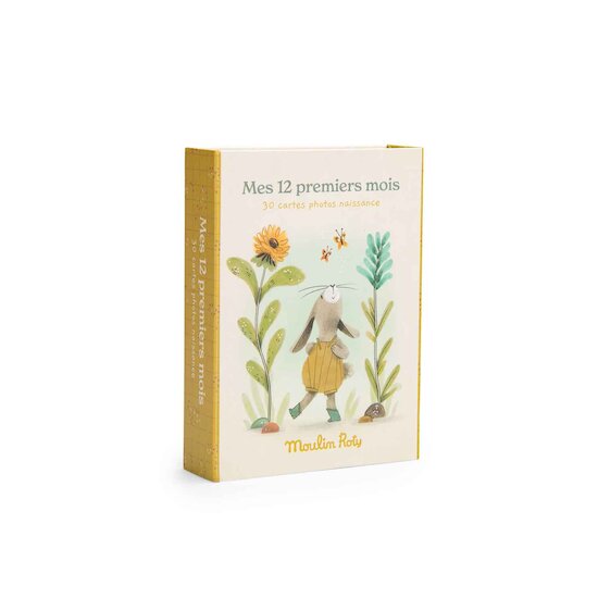 Trois petits lapins Cartes Mes 12 premiers mois   de Moulin Roty Trois petits lapins Cartes Mes 12 premiers mois   de Moulin Roty