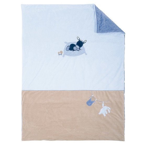 Alex & Bibou couverture Bleu 100 x 135 cm de Nattou