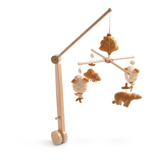 Orsino Mobile Musical Vanille / Camel  de Sauthon Baby Déco