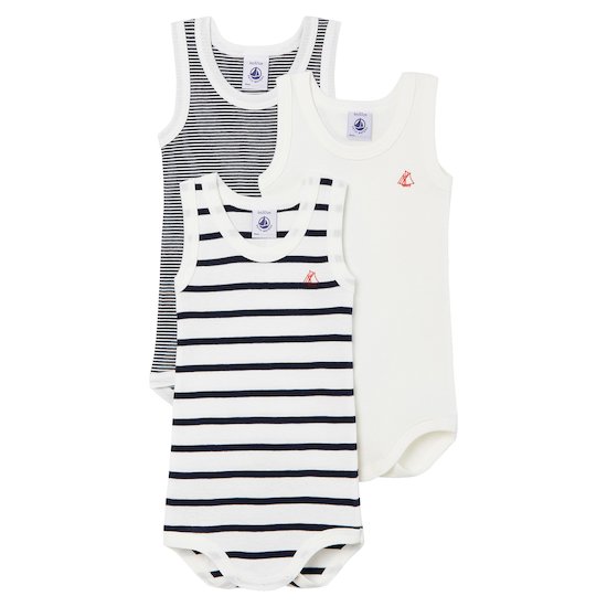 Lot de 3 bodies sans manches bébé