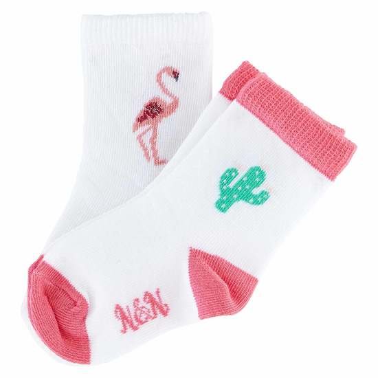 Mi-chaussettes collection California Dreamin Fille Flamant/Cactus 21/22 de Nano & nanette