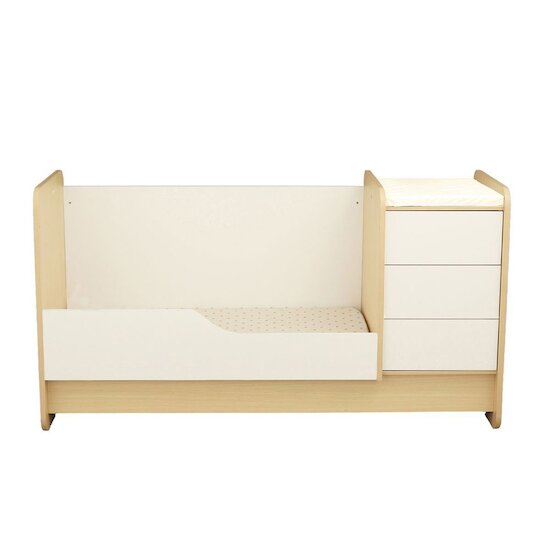 Balloon Lit bébé combiné et évolutif Chêne velour / blanc neige 70 x 140 cm de Sauthon Baby's Sweet Home Balloon Lit bébé combiné et évolutif Chêne velour / blanc neige 70 x 140 cm de Sauthon Baby's Sweet Home