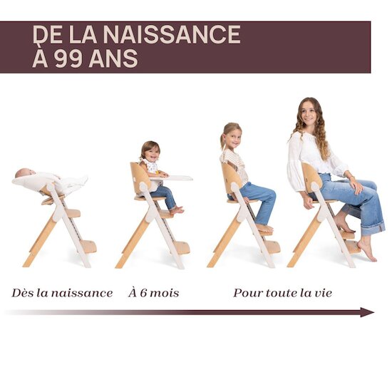 Chaise haute évolutive Meraviglia Fossil  de Chicco