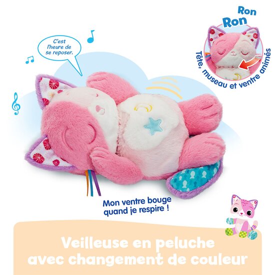 Veilleuse et doudou Mon chaton douce nuit Rose  de Vtech