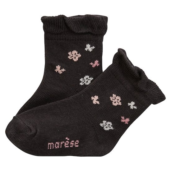 Chaussettes Petite Fleurette Gris  de Marèse