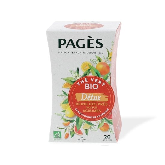 Thé vert bio détox saveur agrume Orange  de PAGÈS