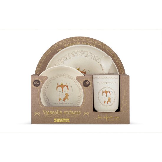 Set 4 Pieces En Bambou Renard De Label Tour Coffrets Aubert