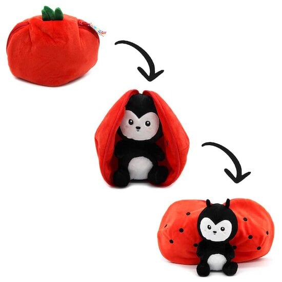 Flipetz Peluche 2 en 1 - Coccinelle & Tomate   de Les Déglingos