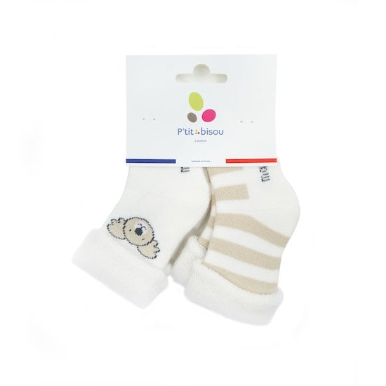 Koala 2 Paires de chaussettes Écru 13/14 de Marèse