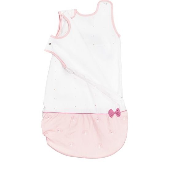 Baby Swan sac nid ouatiné Rose/Blanc  de Sauthon Baby's Sweet Home