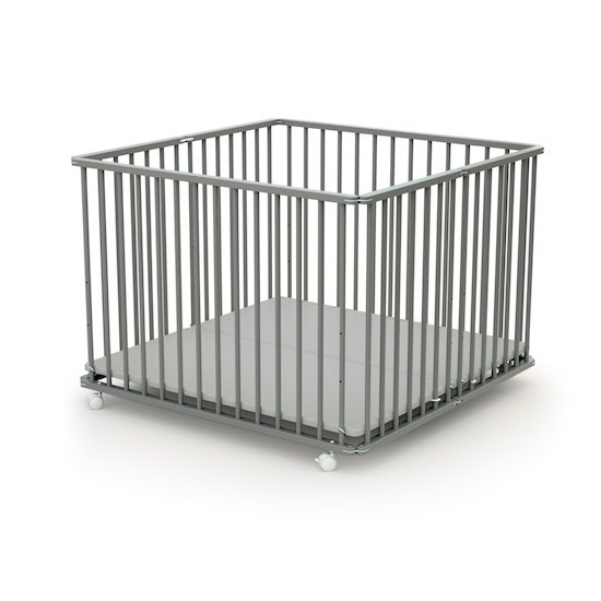 Parc pliant en bois Gris 100 x 100 cm de Formula Baby