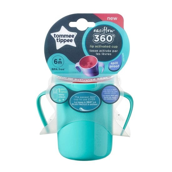 Tasse de transition avec bec Baby - Anti fuite - 210 ml - Bleu pas cher 