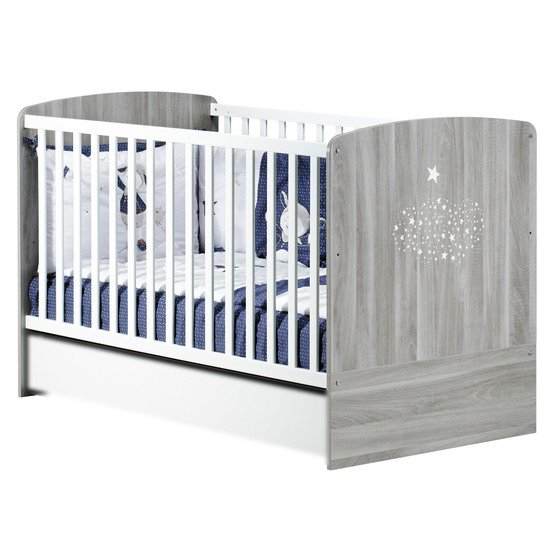 Hugo little big bed 70x140 cm Gris  de Sauthon Baby's Sweet Home