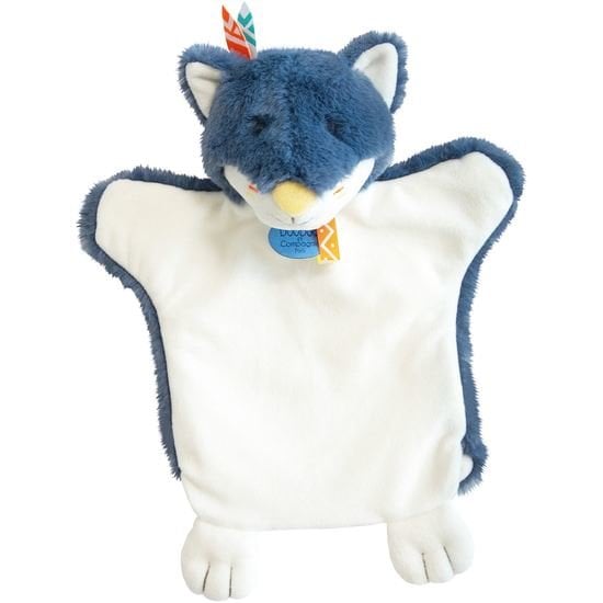 Peluche marionnette Loup bleu  de Doudou et Compagnie