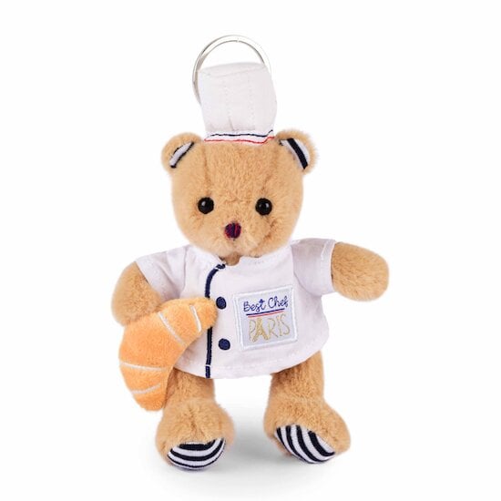 Porte-clé Ours cuistot chef  15 cm de Doudou et Compagnie