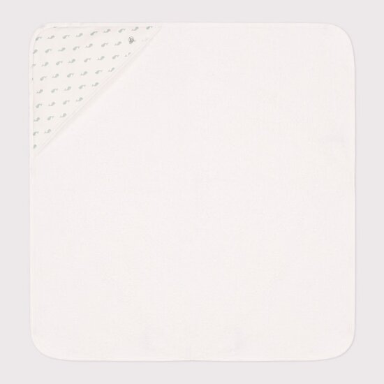 Carré de bain en coton Marshmallow / herbier  de Petit Bateau Carré de bain en coton Marshmallow / herbier  de Petit Bateau