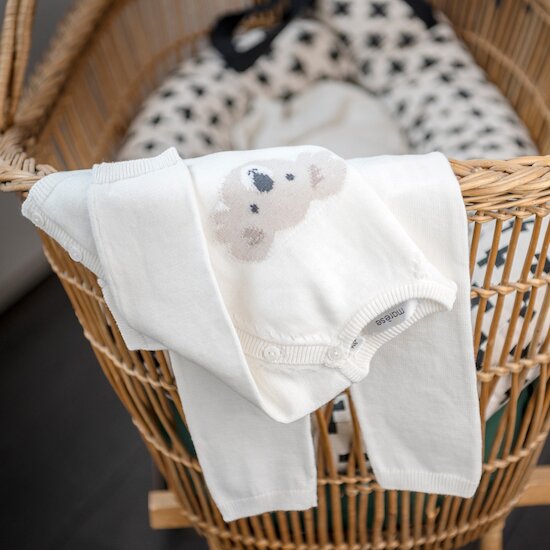 Ensemble tricot Petit Koala Écru  de Marèse Ensemble tricot Petit Koala Écru  de Marèse