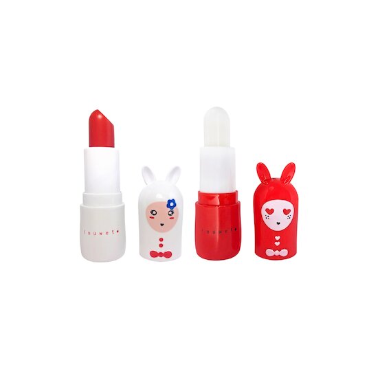 Coffret duo baume à lèvres Paris - Fraise/Cerise  de Inuwet Coffret duo baume à lèvres Paris - Fraise/Cerise  de Inuwet